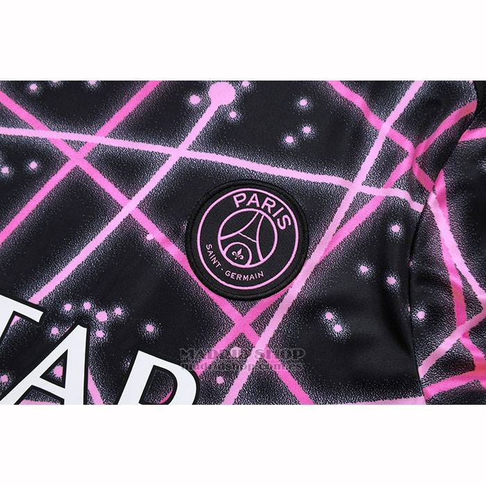 Chandal del Paris Saint-Germain Jordan Manga Corta 2025-2026 Negro Rosa - Pantalon Corto